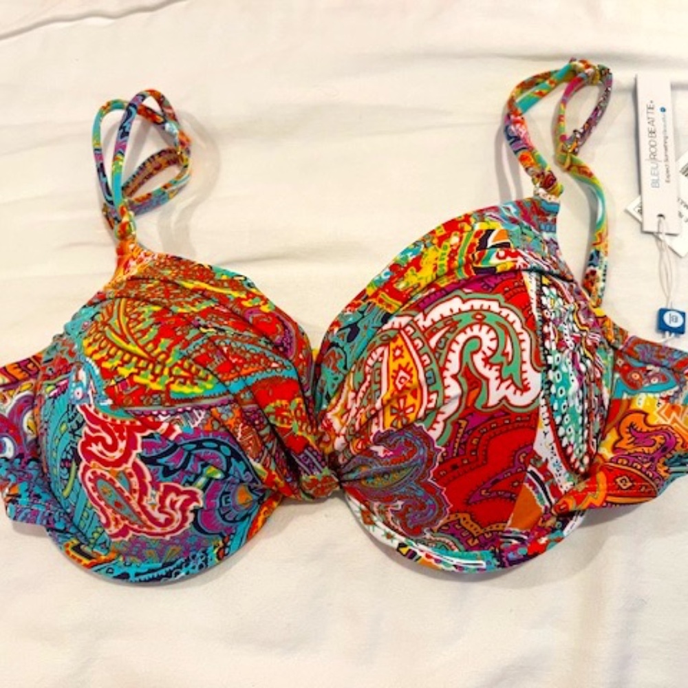 Bleu Rod Beattie Underwire Bikini Top Size 8, Bra Size B - New w/tags